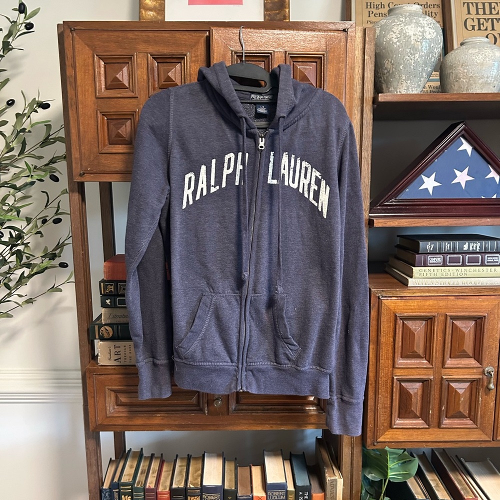 Polo Jeans Company Navy Zip-up Sweater